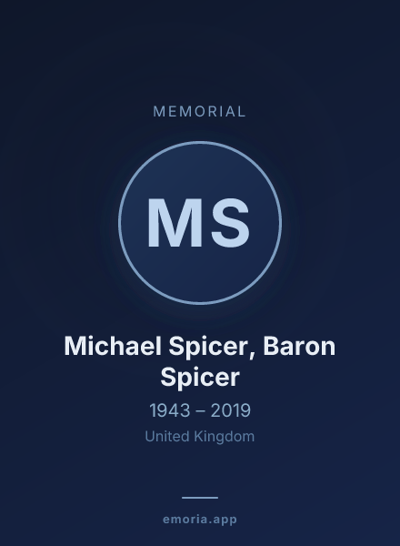 Memorial portrait of Michael Spicer, Baron Spicer