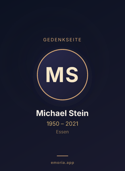 Gedenkportrait von Michael Stein