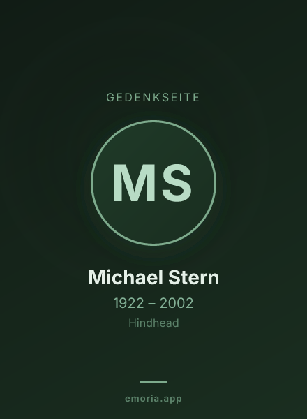 Gedenkportrait von Michael Stern