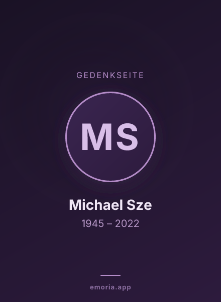 Gedenkportrait von Michael Sze