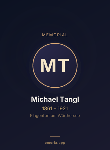 Memorial portrait of Michael Tangl