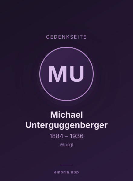 Gedenkportrait von Michael Unterguggenberger