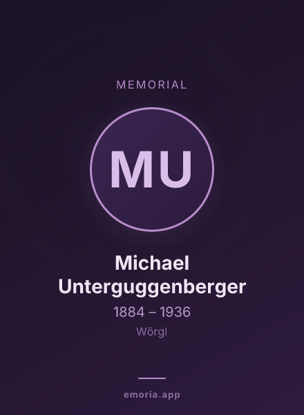Memorial portrait of Michael Unterguggenberger