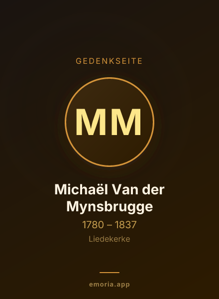 Gedenkportrait von Michaël Van der Mynsbrugge