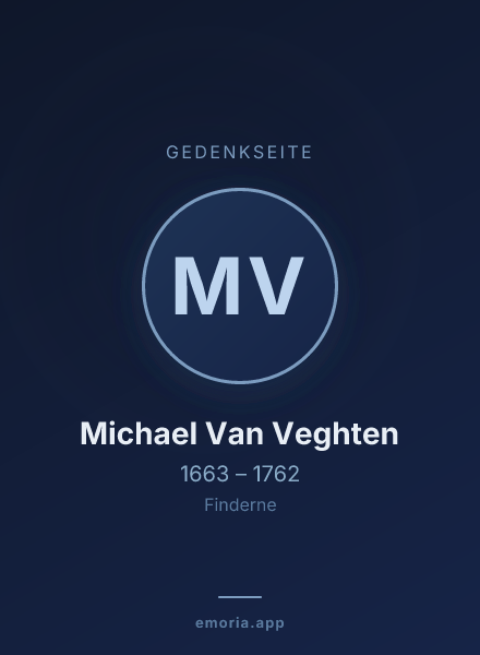 Gedenkportrait von Michael Van Veghten