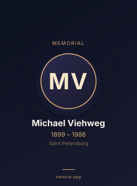 Memorial portrait of Michael Viehweg