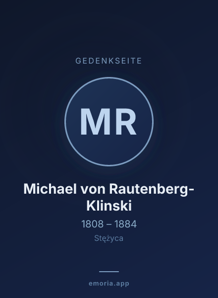 Gedenkportrait von Michael von Rautenberg-Klinski