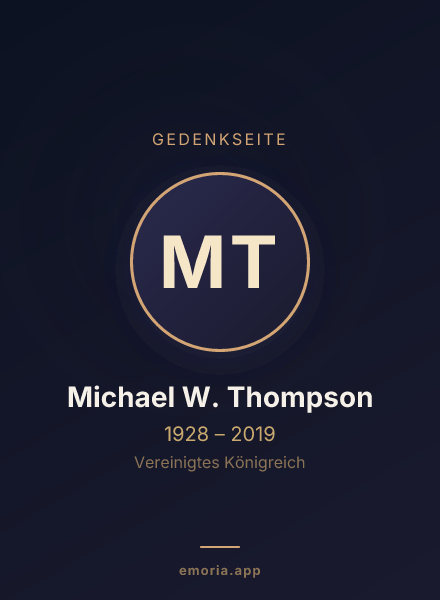 Gedenkportrait von Michael W. Thompson