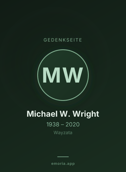 Gedenkportrait von Michael W. Wright
