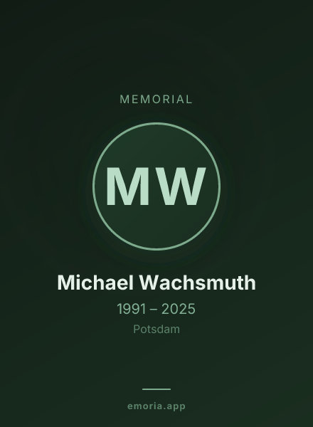 Memorial portrait of Michael Wachsmuth