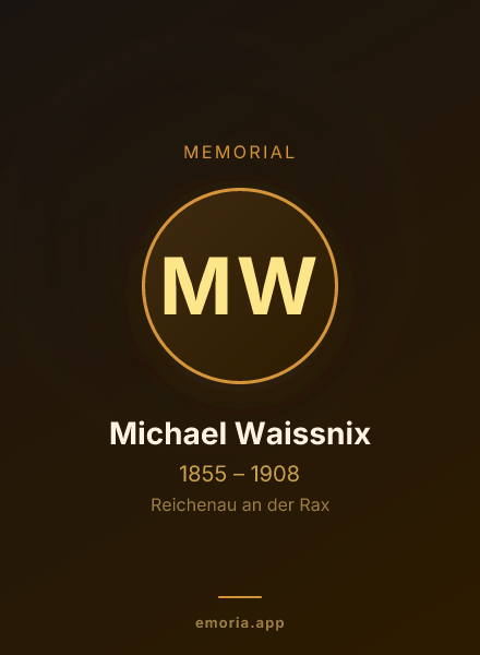 Memorial portrait of Michael Waissnix