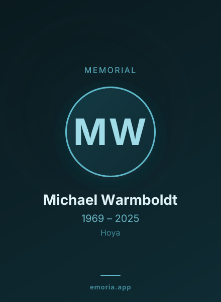 Memorial portrait of Michael Warmboldt