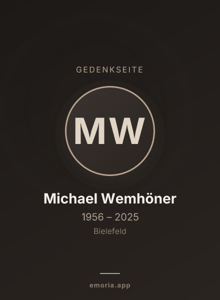 Gedenkportrait von Michael Wemhöner