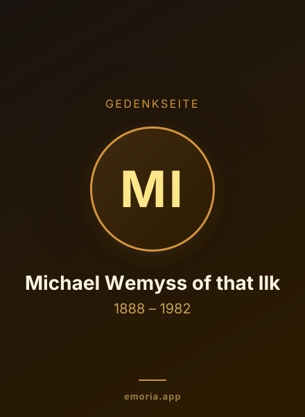 Gedenkportrait von Michael Wemyss of that Ilk