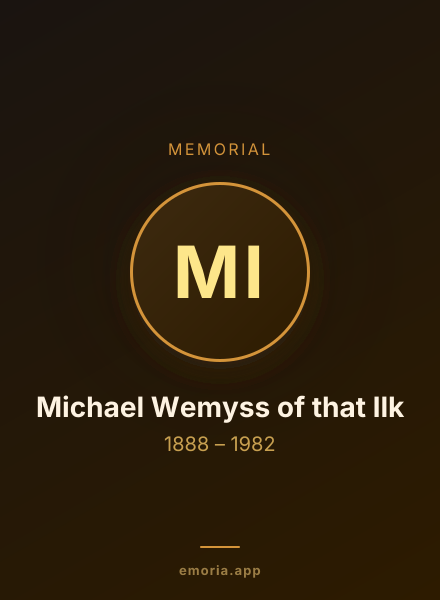 Memorial portrait of Michael Wemyss of that Ilk