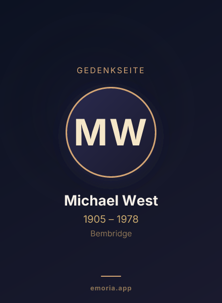 Gedenkportrait von Michael West