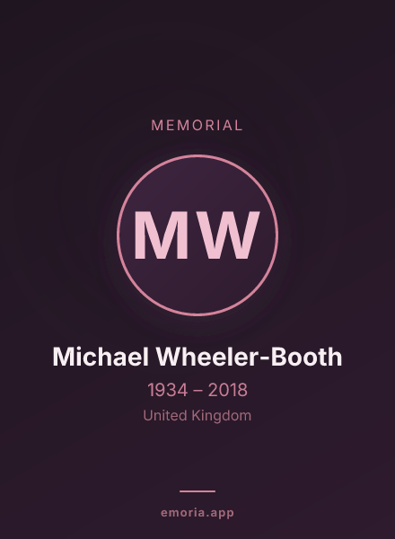 Memorial portrait of Michael Wheeler-Booth