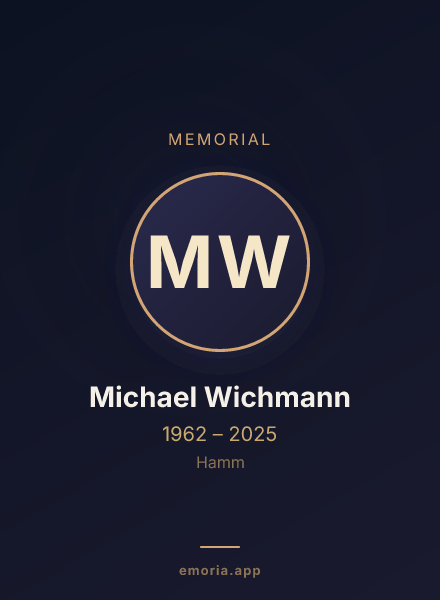 Memorial portrait of Michael Wichmann