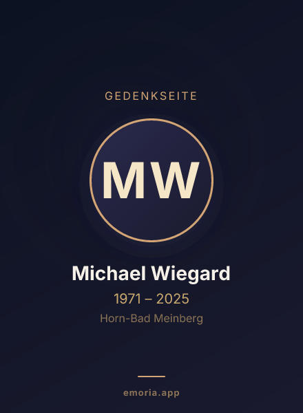 Gedenkportrait von Michael Wiegard