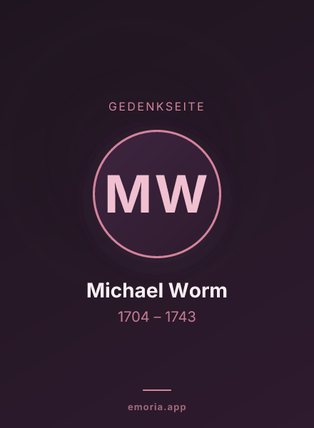 Gedenkportrait von Michael Worm
