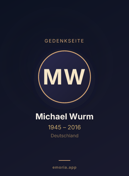 Gedenkportrait von Michael Wurm