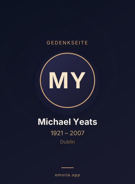 Gedenkportrait von Michael Yeats