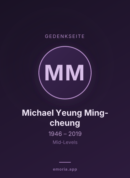 Gedenkportrait von Michael Yeung Ming-cheung