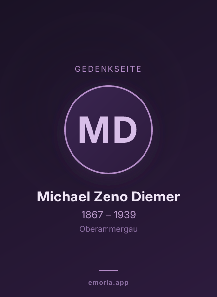Gedenkportrait von Michael Zeno Diemer