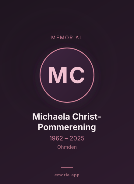 Memorial portrait of Michaela Christ-Pommerening