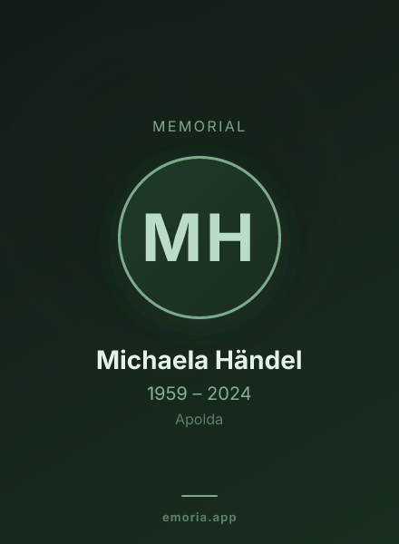 Memorial portrait of Michaela Händel