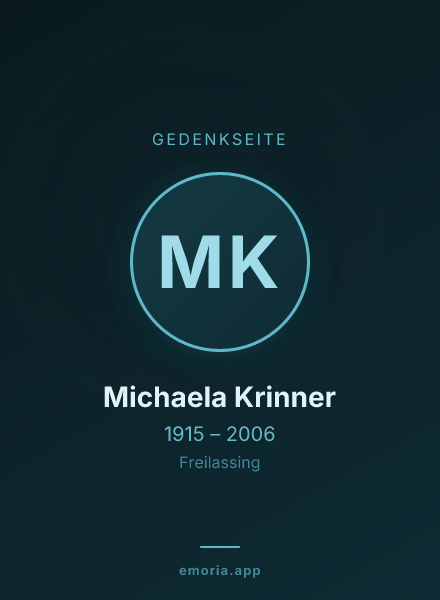 Gedenkportrait von Michaela Krinner