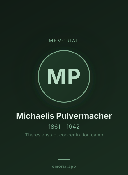 Memorial portrait of Michaelis Pulvermacher