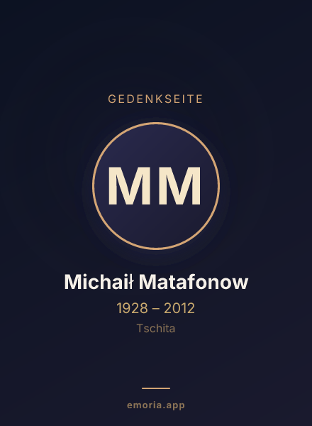 Gedenkportrait von Michaił Matafonow