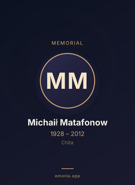Memorial portrait of Michaił Matafonow