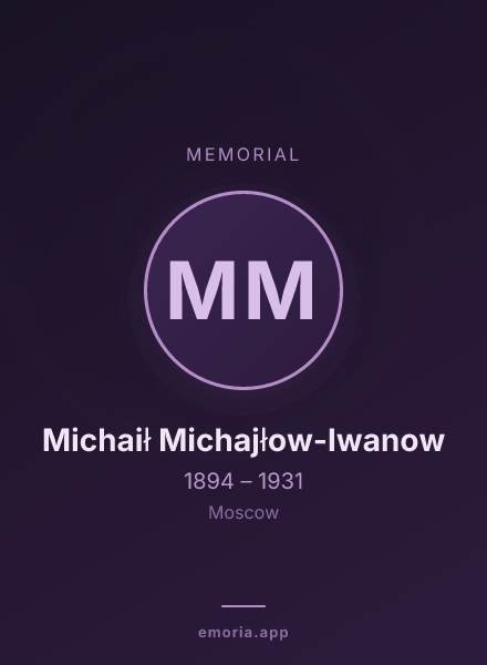 Memorial portrait of Michaił Michajłow-Iwanow