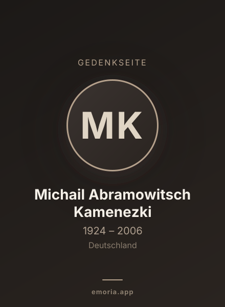Gedenkportrait von Michail Abramowitsch Kamenezki