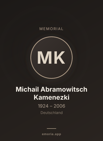 Memorial portrait of Michail Abramowitsch Kamenezki