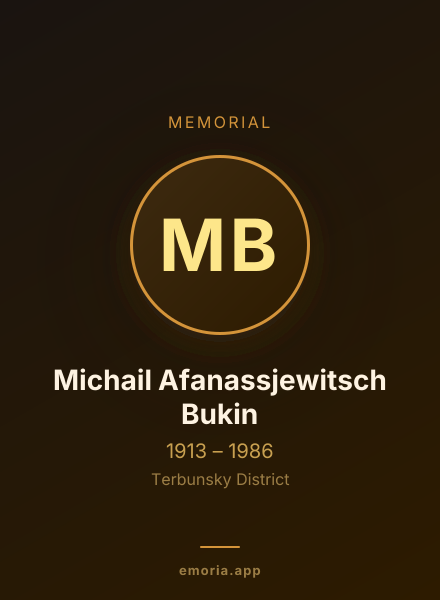 Memorial portrait of Michail Afanassjewitsch Bukin