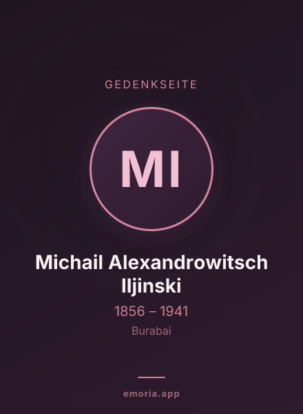 Gedenkportrait von Michail Alexandrowitsch Iljinski