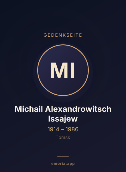 Gedenkportrait von Michail Alexandrowitsch Issajew