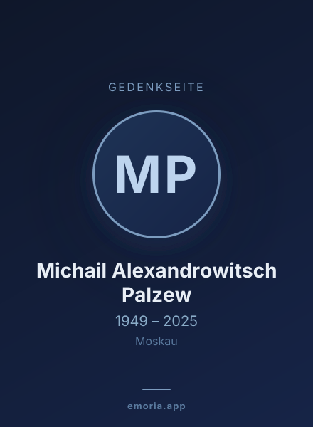 Gedenkportrait von Michail Alexandrowitsch Palzew