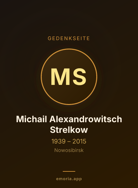 Gedenkportrait von Michail Alexandrowitsch Strelkow