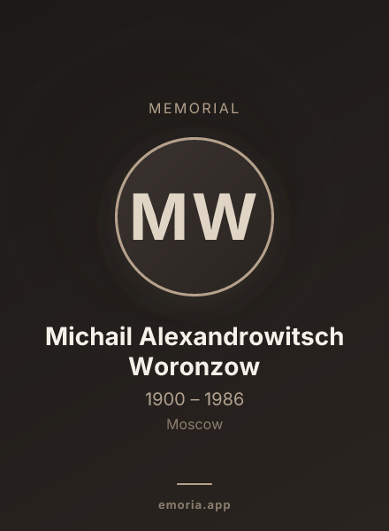 Memorial portrait of Michail Alexandrowitsch Woronzow