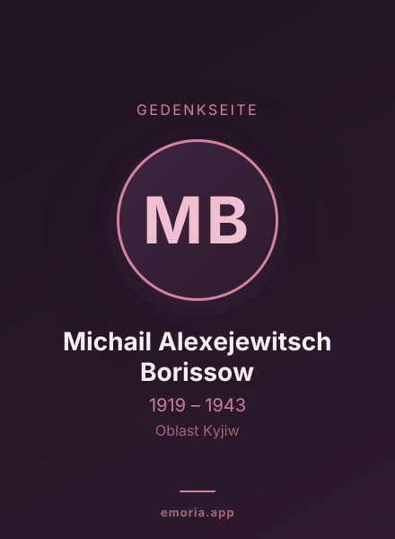 Gedenkportrait von Michail Alexejewitsch Borissow