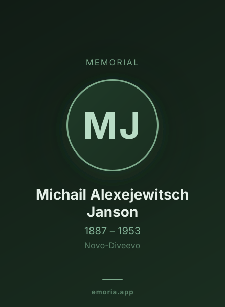 Memorial portrait of Michail Alexejewitsch Janson