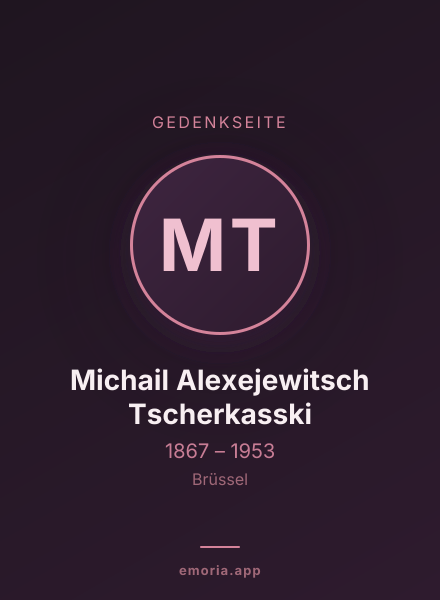 Gedenkportrait von Michail Alexejewitsch Tscherkasski