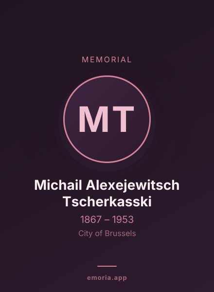 Memorial portrait of Michail Alexejewitsch Tscherkasski