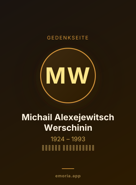 Gedenkportrait von Michail Alexejewitsch Werschinin