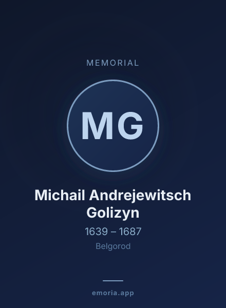 Memorial portrait of Michail Andrejewitsch Golizyn