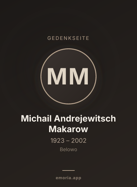 Gedenkportrait von Michail Andrejewitsch Makarow